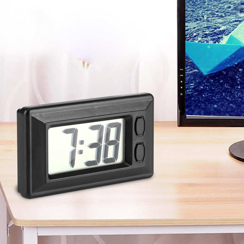 Draagbare mini lcd digitale tafel auto dashboard bureau elektronische klok datum tijd kalender weergave