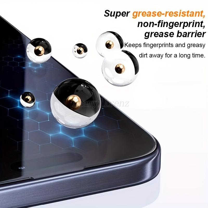 3 Stück 9D-Displayschutz aus gehärtetem Glas, kompatibel mit iPhone 16 17 Profi Max 16E Luft 15 14 Plus 13 12 11 Profi XR XS Max Glas