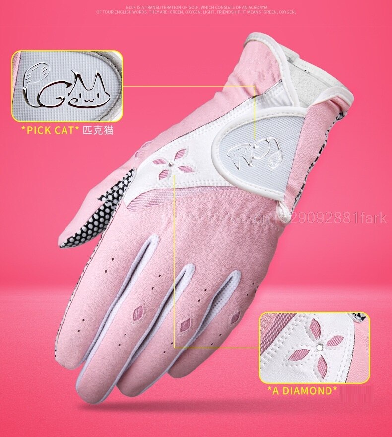 PGM – gants de Golf antidérapants pour femmes, 1 paire, main gauche et main droite, gants de sport de plein air respirants pour dames