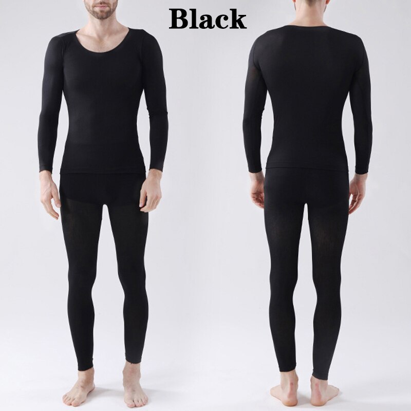 Men Women Self-Heating Thermal Underwear Set Tops + Trousers 37 Degrees Constant Temperature Soft Slim Elastic Thermal Underwear: 08