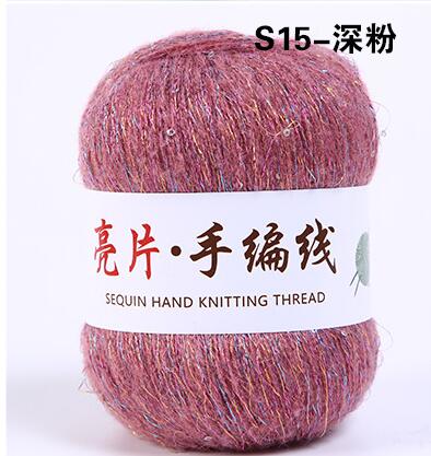 Paillettes de soie brillante 50g/boule, Angola, sentiments amoureux, fil de laine Mohair fin en peluche, laine Fine, crocheté à la main, matériaux de tricotage: S15