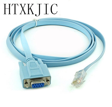 For Cisco Console Cable RJ45 Cat5 Ethernet to Rs232 DB9 COM Port Serial Female Routers Network Adapter Cable Blue 1.8m 6Ft