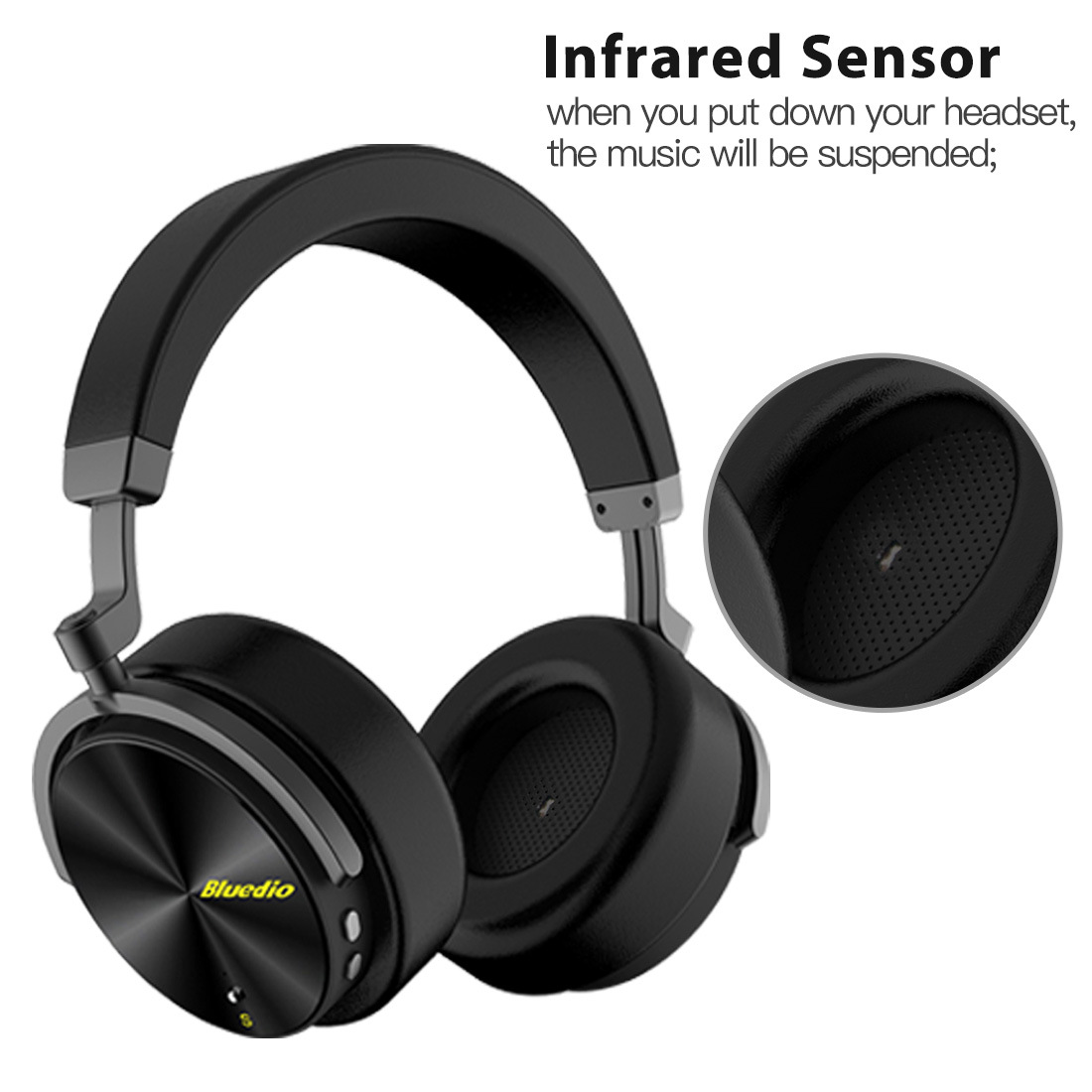 Bluetooth Kopfhörer Benutzer-definiert Aktive Noise Cancelling Wireless Headset Für Handys Musik Mit Gesicht Anerkennung