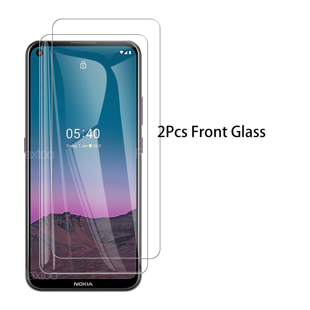 4 In 1 Camera Protector Glas Voor Nokia 5.4 5.3 3.4 Beschermende Veiligheid Clear Screen Volledige Cover Film Op Nokia5.4 nokia5.3 Nokia3.4: 2Pcs Front Glass / For Nokia 5.4