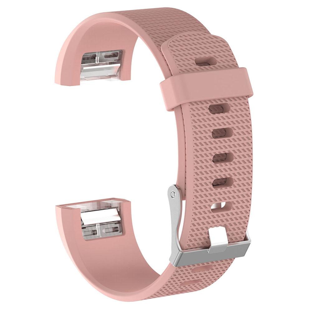 ALLOYSEED Soft Silicone Color Smart Watch Bracelet Band For Fitbit Charge 2 Replacement Wristband Watch Strap For Fitbit Charge2: Light Pink