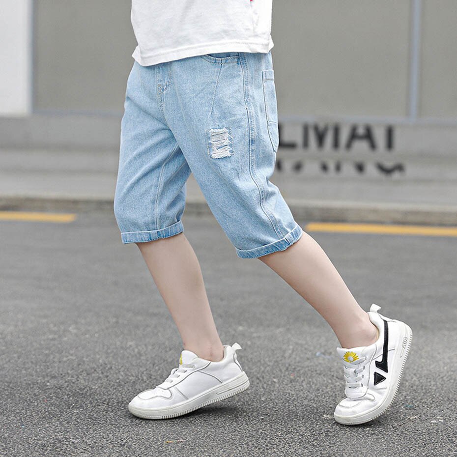 Jean déchiré pour garçons trou enfants jean court pour garçon décontracté enfants jean pour garçons été enfants vêtements de jean