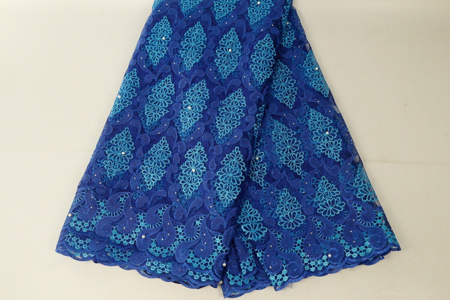 DIY Mesh Lace Fabric Embroidery Lace African Fabrics 5Yards Fabrics For Wedding Dress French Lace Fabric Women: color4