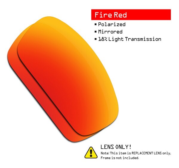 SmartVLT Polarized Replacement Lenses for Oakley Splinter Sunglasses - Multiple Options: Fire Red-ShieldCoat