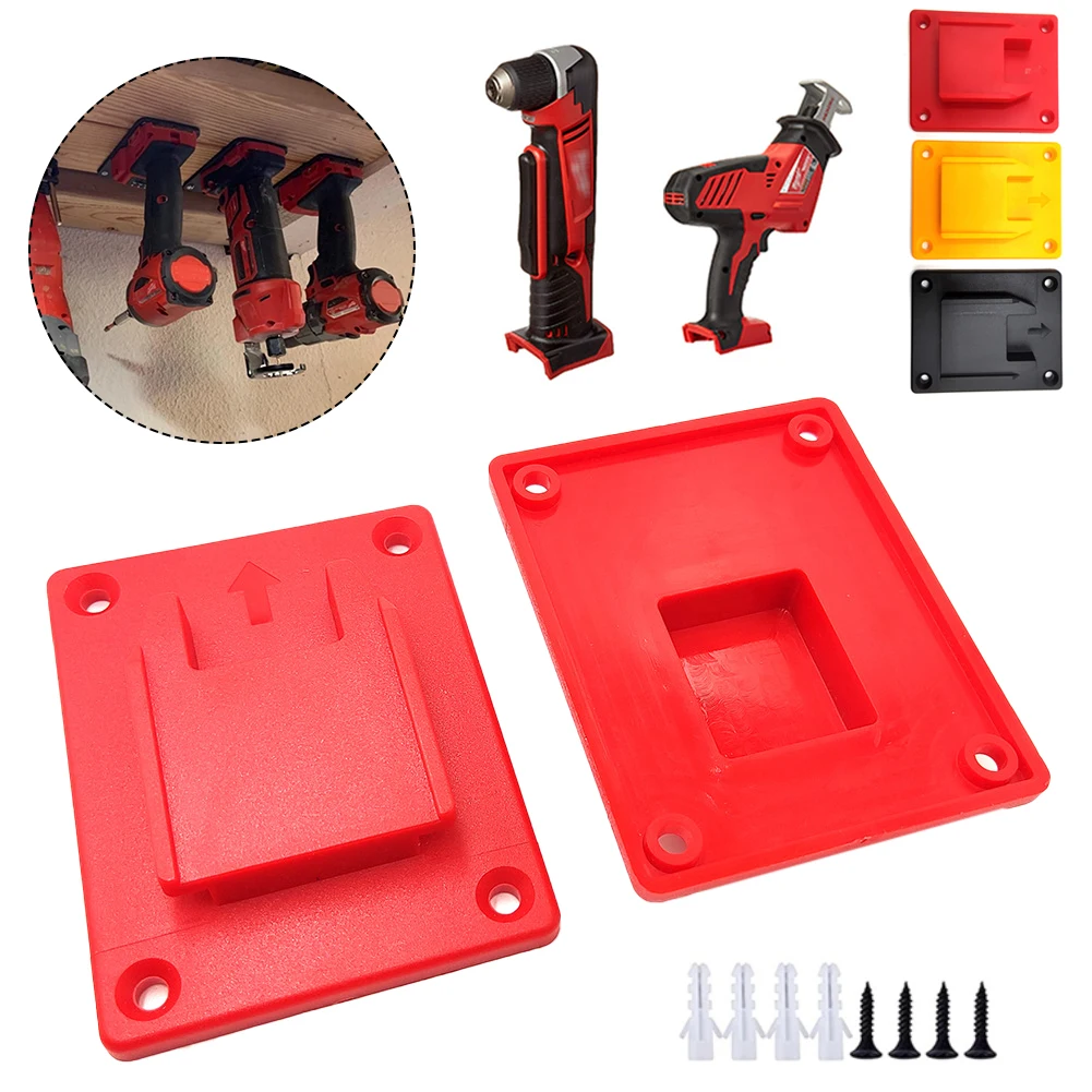 5 Packs Tool Mount Storage Bracket Wall Mount Machine Electric Tool Holder for Dewalt/Milwaukee Tool Machine Drill Holder Slots