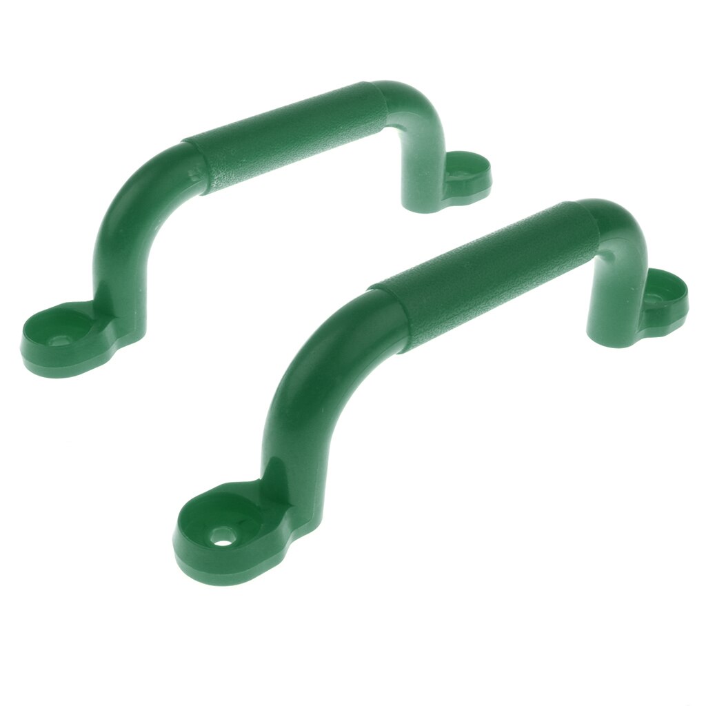 2 Pieces Kids Children Outdoor Playground Safety Nonslip Handle Mounting Hardware Kits Climbing Frame Swing Toy Accessories: Blackish Green