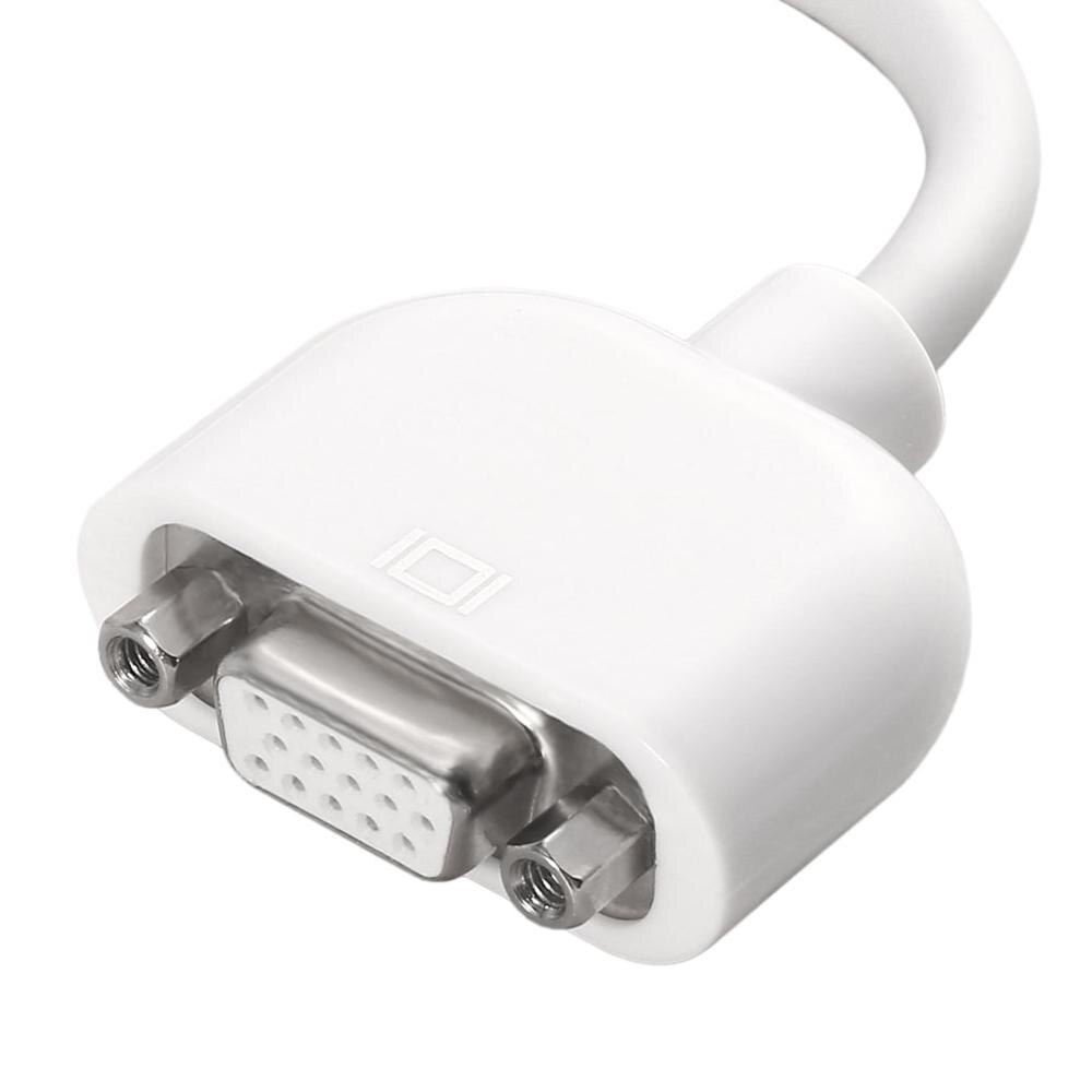 Nyeste mini dvi til vga adapter han-hun monitor video adapter kabel til apple macbook hvid til multimediebrug