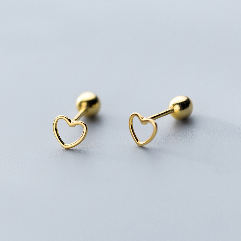 Pendientes MloveAcc auténticos de Plata de Ley 925 con forma de corazón para mujer, joyería de para el Día de San Valentín