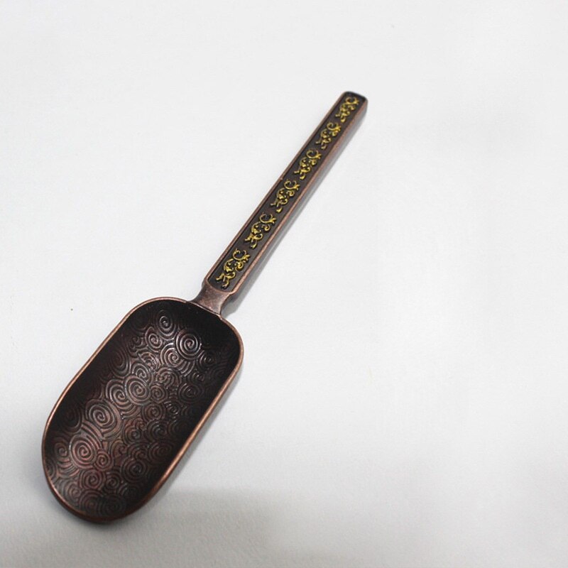 Brons Chinese Theelepel Chinese Groene Thee Lepel Bladeren Chooser Houder Thee Accessoires Tool Voor Chinese Kongfu Thee: Licht Groen