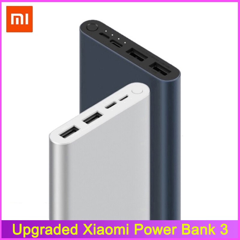 Xiaomi – batterie externe Portable QC3.0, 10000mAh, USB type-c bidirectionnel, Charge rapide 18W, Xiaomi Mi Power Bank 3