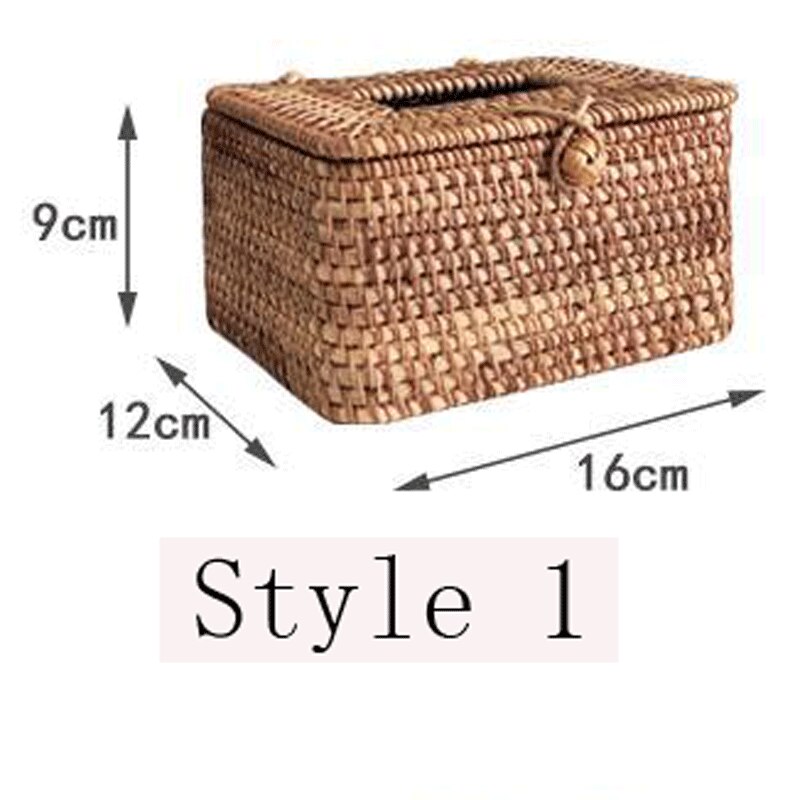 Rattan Tissue Box Home Decoration Handmade Desktop Tissue Rattan Tissue Box For Barthroom,Home,Hotel And Office: Lemon yellow