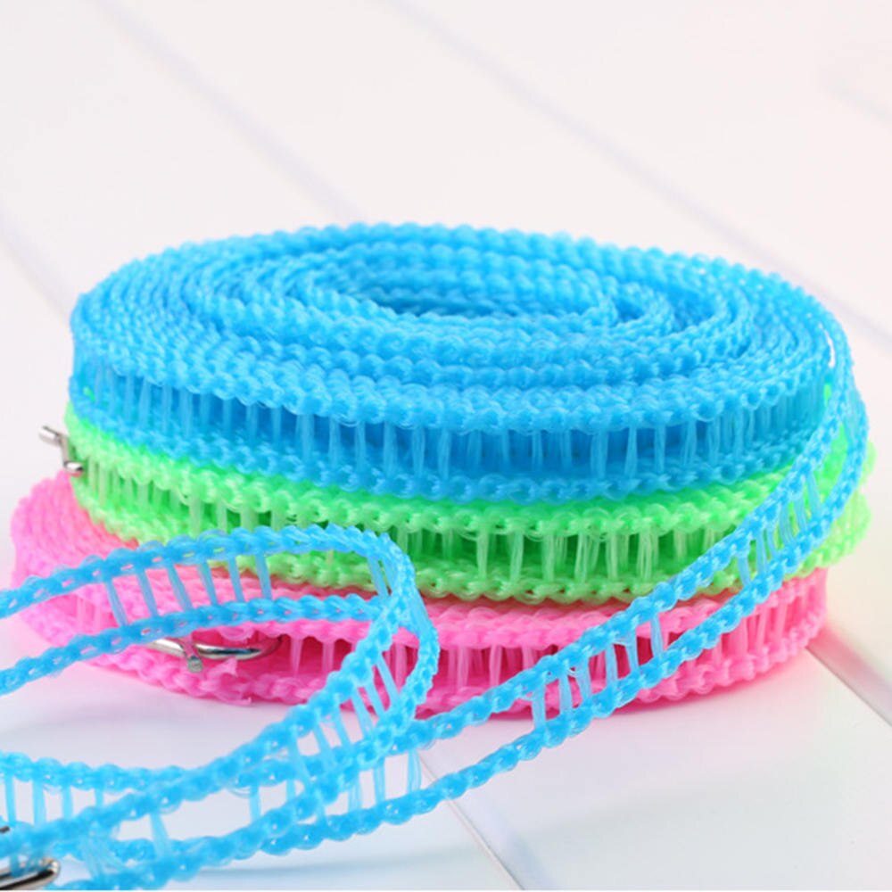 8M Outdoor Travel Business Clothesline Washing Clothes Line Rope Practical Portable Clothes Rope Random Color