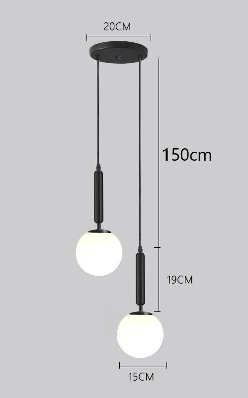 Moderne Milchglas Kugel Pendel leuchten Durcheinander schwarz LED Decke Kronleuchter für Schlafzimmer Lüster Ess treppen Decke Hängelampen: Orange