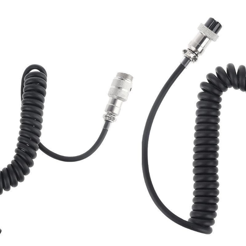8Pin Coiled Extension Microphone Cord 8Core Aviation Male Plug to Female Cable