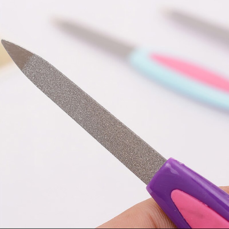 NOQ Cuticle Trimmer Brush Cleaner For Manicure Pedicure Metal Pusher Remover Stainless Steel Spoon With Dual Use Nail Files Tool