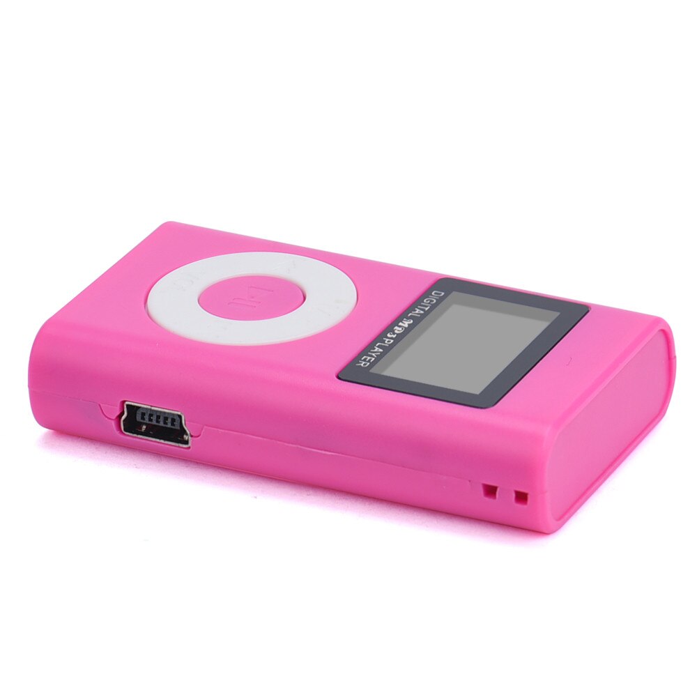 USB Mini MP3 Player LCD Screen Support 32GB Micro SD TF Card Red#T2: e