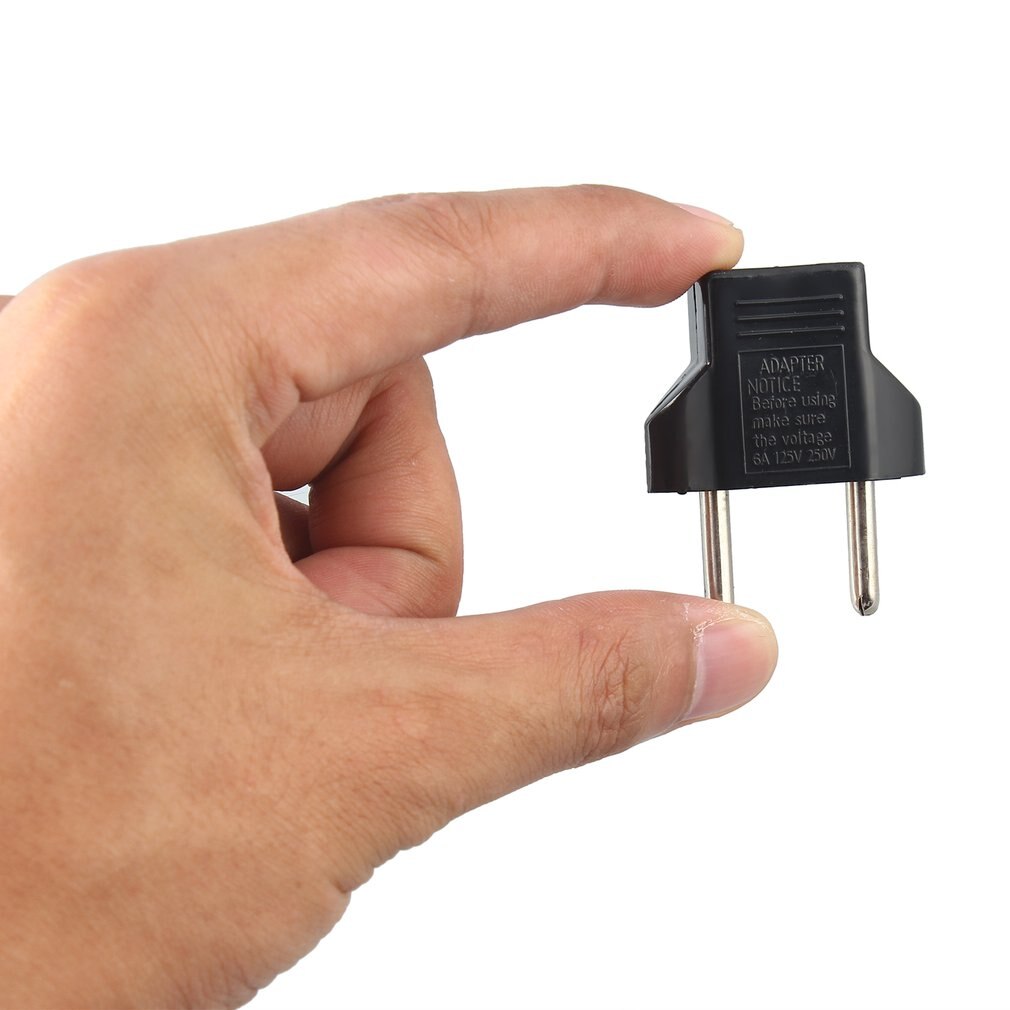 Enchufe adaptador de la UE 2 Pin plano a la UE 2 enchufe de clavija redonda cargador de energía comprar 1 obtener 1 gratis
