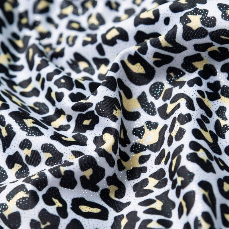 4-14 Years Girls Leotard For Gymnastics Ballet Teens Glitter Leotards Kids Dance Wear Sleeveless Leopard Print