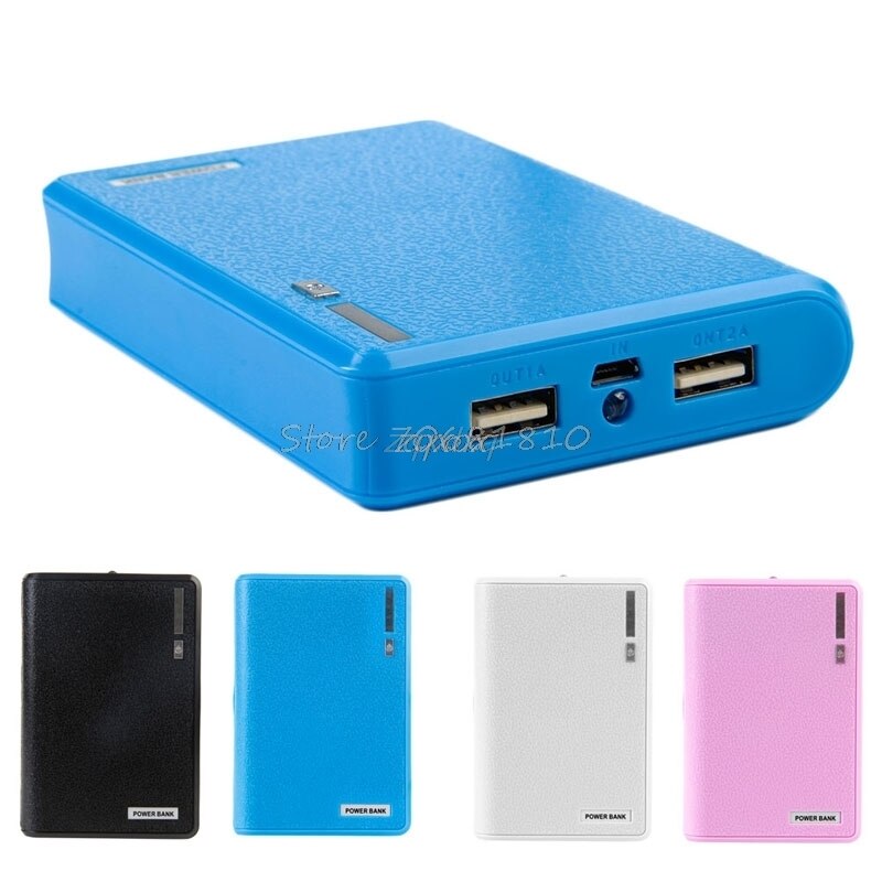 4X 18650 Dual USB Power Bank External Backup Battery Charger Box Case For Phone Whosale