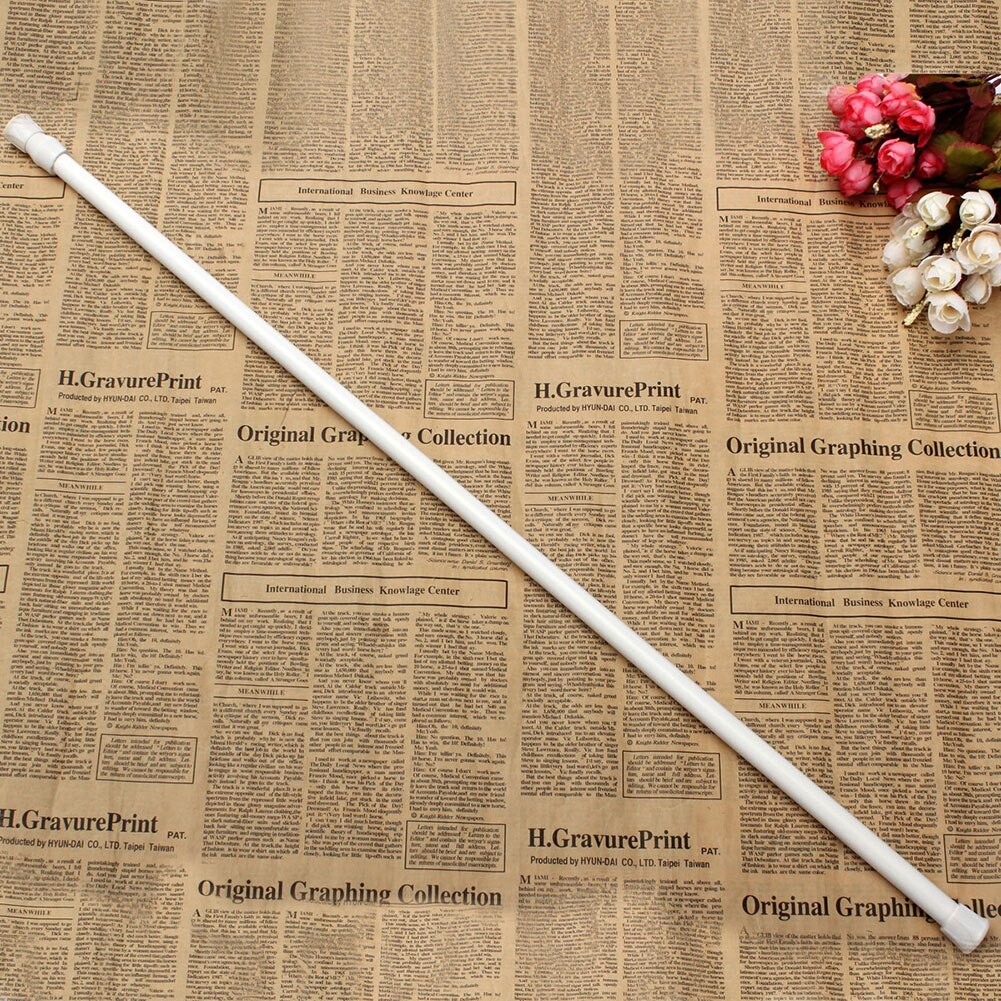 70-124cm Adjustable Extendable Telescopic Pole Spring Net Window Rail Hanger