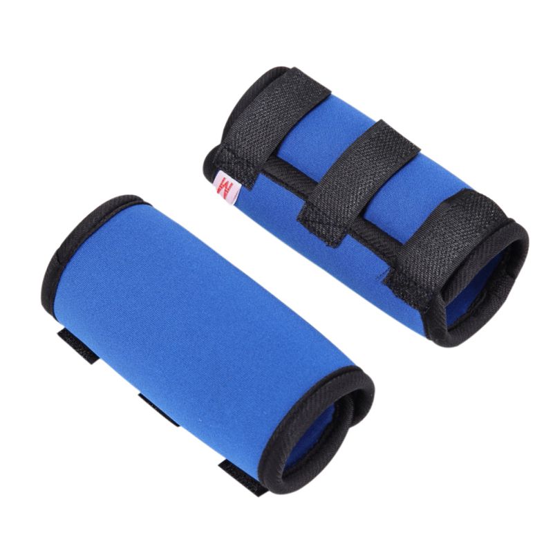 1Pair Pet Dog Elbow Legs Protector Puppy Surgery Wound Brace Sleeve Support Wrap: Blue-L