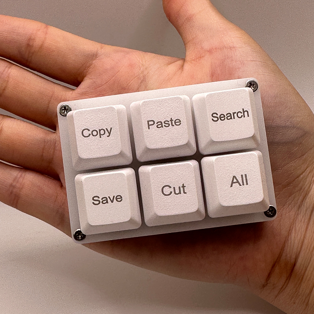 6 taster kopier lim inn søk lagre klipp tastatur enhånds osu-tastatur programmerbar mekanisk snarvei makro tastatur for arbeidsspill