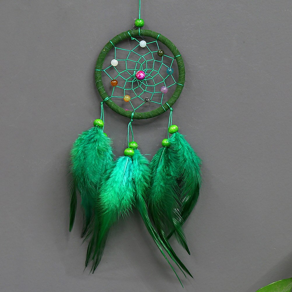 Hängande ornament indisk stil drömfångare för väggdekoration födelsedag scvd 889: Grön