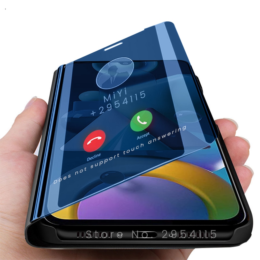 Smart Spiegel Case Voor Samsung M21 Gevallen Cover Voor Samsung Galaxy M 21 21 M Sm-m215f/Ds 6.4 ''Telefoon Stand Flip Coque Fundas