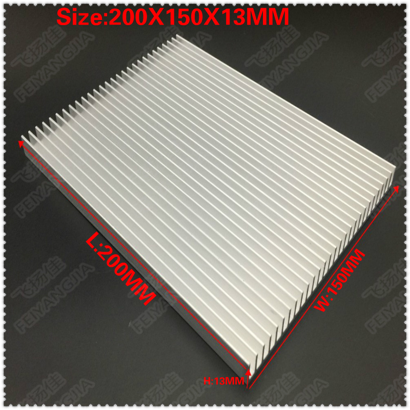 Heatsink 1PCS 200x150x13mm radiator Aluminium koellichaam Geëxtrudeerd koellichaam voor LED Elektronische warmteafvoer cooling cooler