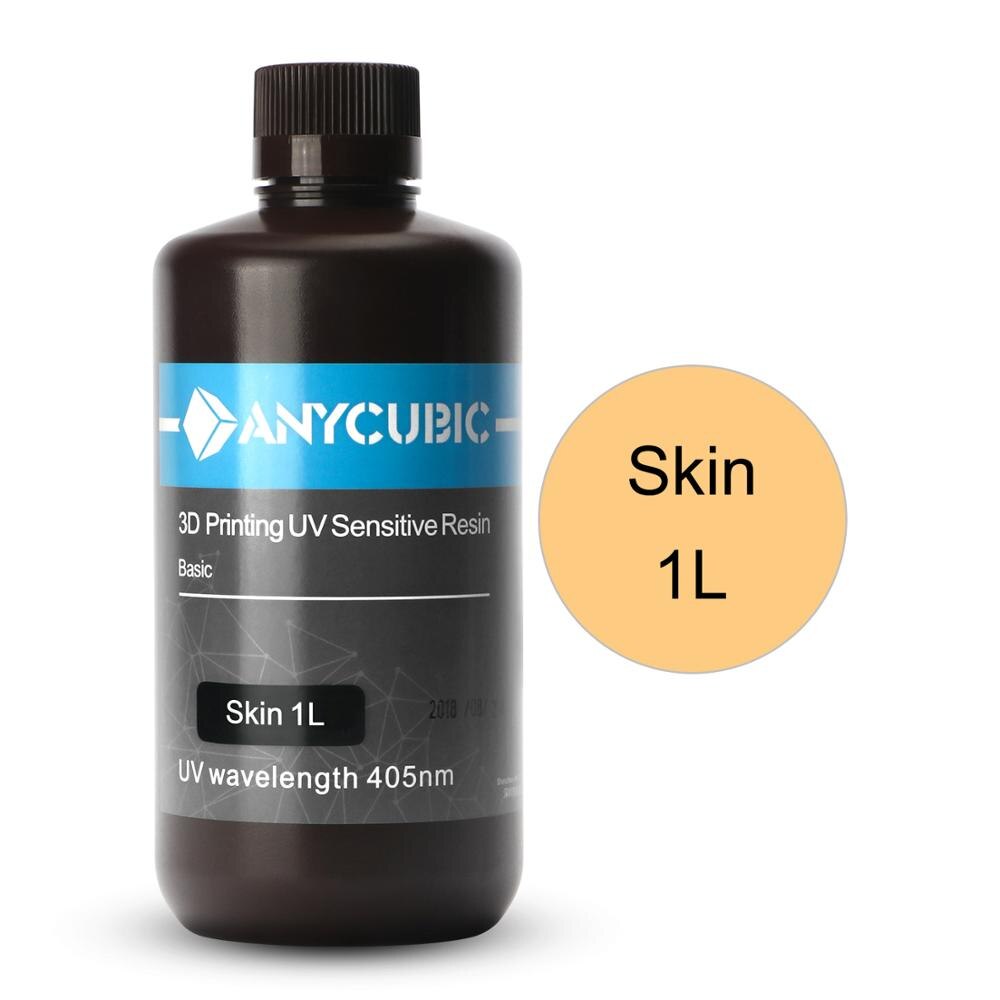 ANYCUBIC Photon 405nm 1L Resin for Photon S 3D Printer LCD UV Sensitive Resin Liquid Printing Material Photosensitive UV Resin: Skin-1L