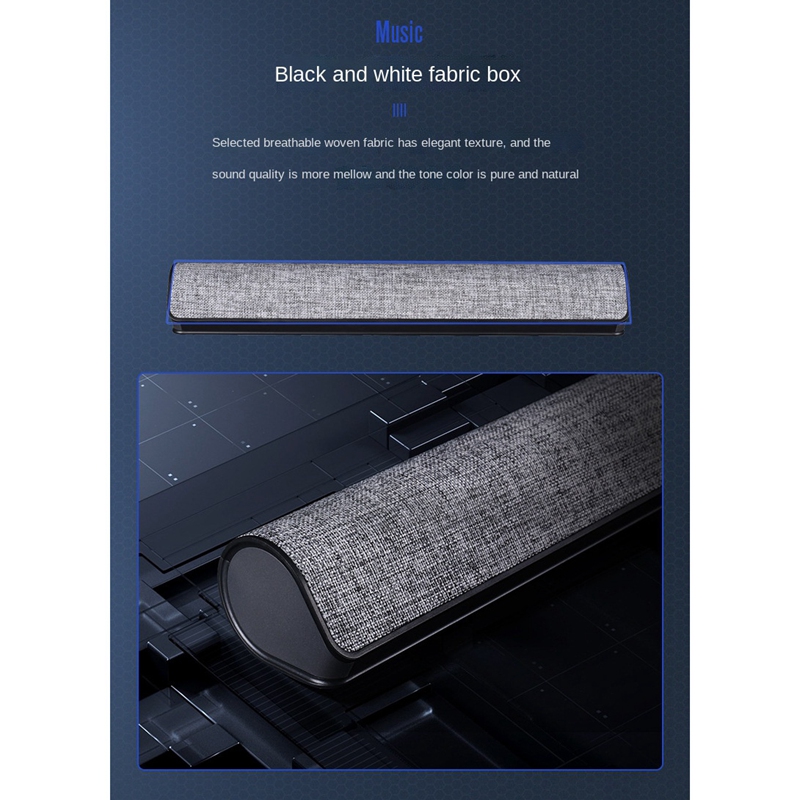 Computer Speakers Mini Sound Bar 3.5Mm Input USB Powered Sound Bar With Volume Control For Desktop Monitor Notebook