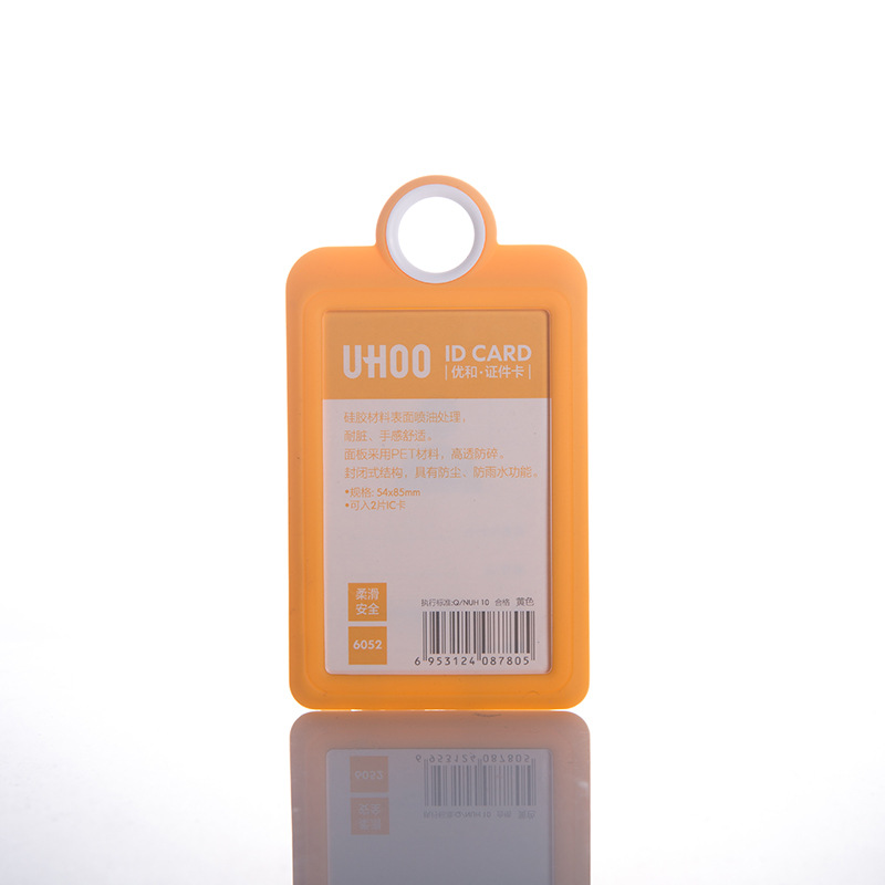 Pehmeä Pudotuksenesto Työ ID-korttipidike Kaulanauha Lanyard Standard Silikonikorttikotelo Läpinäkyvä Kortinhaltija ID-kortille Opiskelijakortille: Sininen