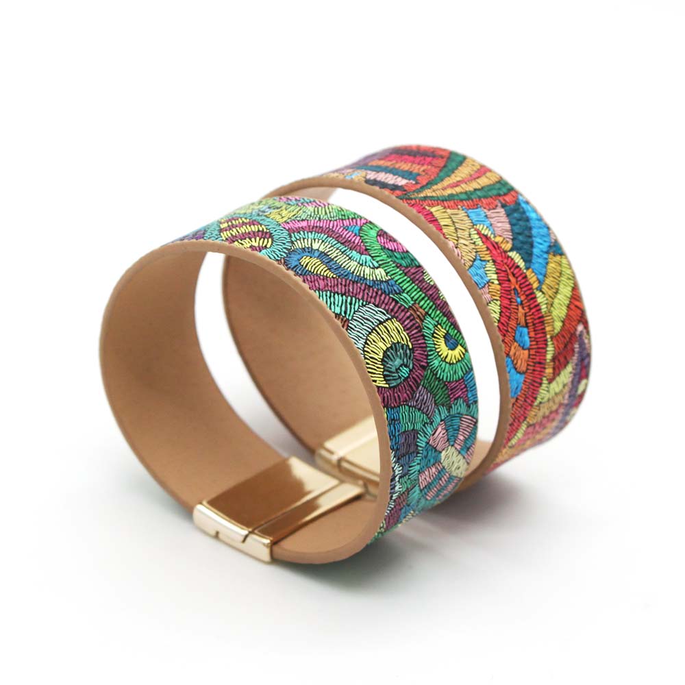 etnische wrap lederen armband ketting touw bliksem hartslag armband voor vrouwen mode-sieraden