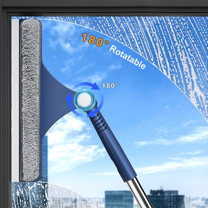 Glass Cleaning Tool Household Cleaning Window Tool Double-sided Window Wiper Cleaning Car Cleaning Tool Adjustable Long Handle