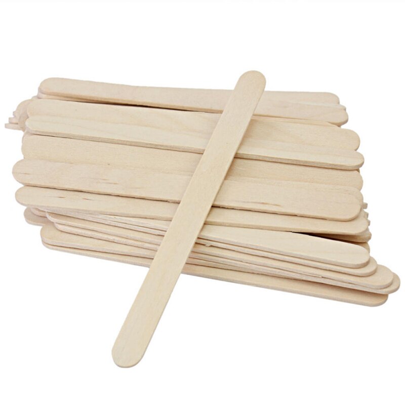 50Pcs Wooden Popsicle Sticks Spatula Tongue Depressor For Handcraft DIY Ice Cream Popsicle Sticks Popsicle Accessories FM0986