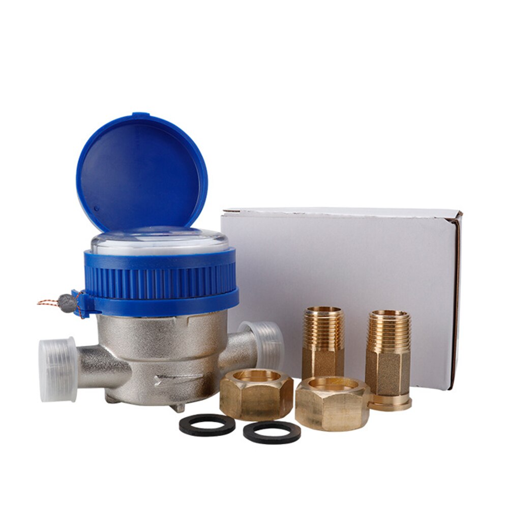 Cold Smart Water Meter Rotary Wing E-Type Precision Digital Display Pointer Counter Water Meter Flow Measuring Instrument Tools