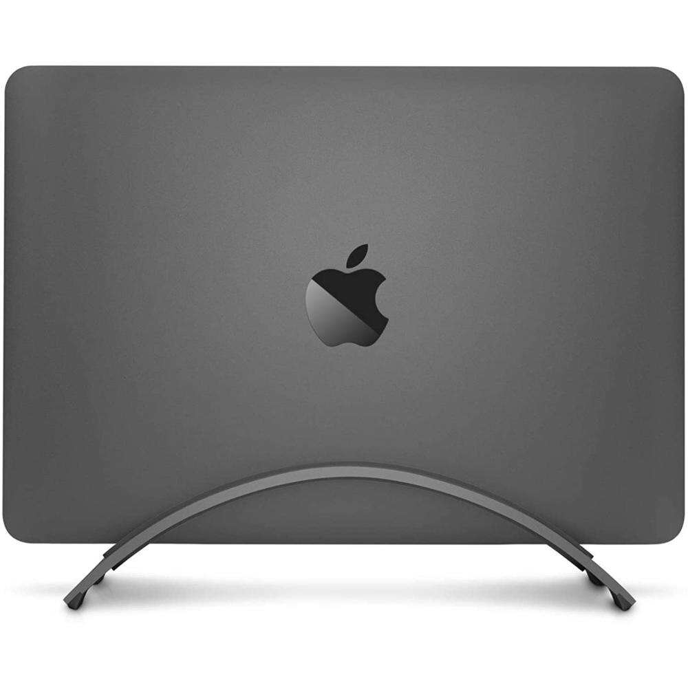 Vertikal aluminium plassbesparende antiskli bærbar stativ stasjonær montert holder til eple macbook pro luft netthinnen laptop tilbehør