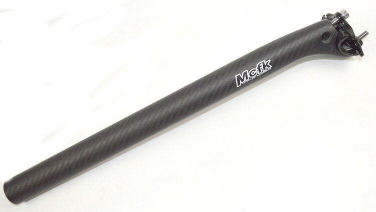 MCFK-tija de sillín de fibra de carbono para bicicleta de montaña, piezas de asiento mate, 27,2/30,8/31,6x400MM, desplazamiento, 25mm, ultraligero