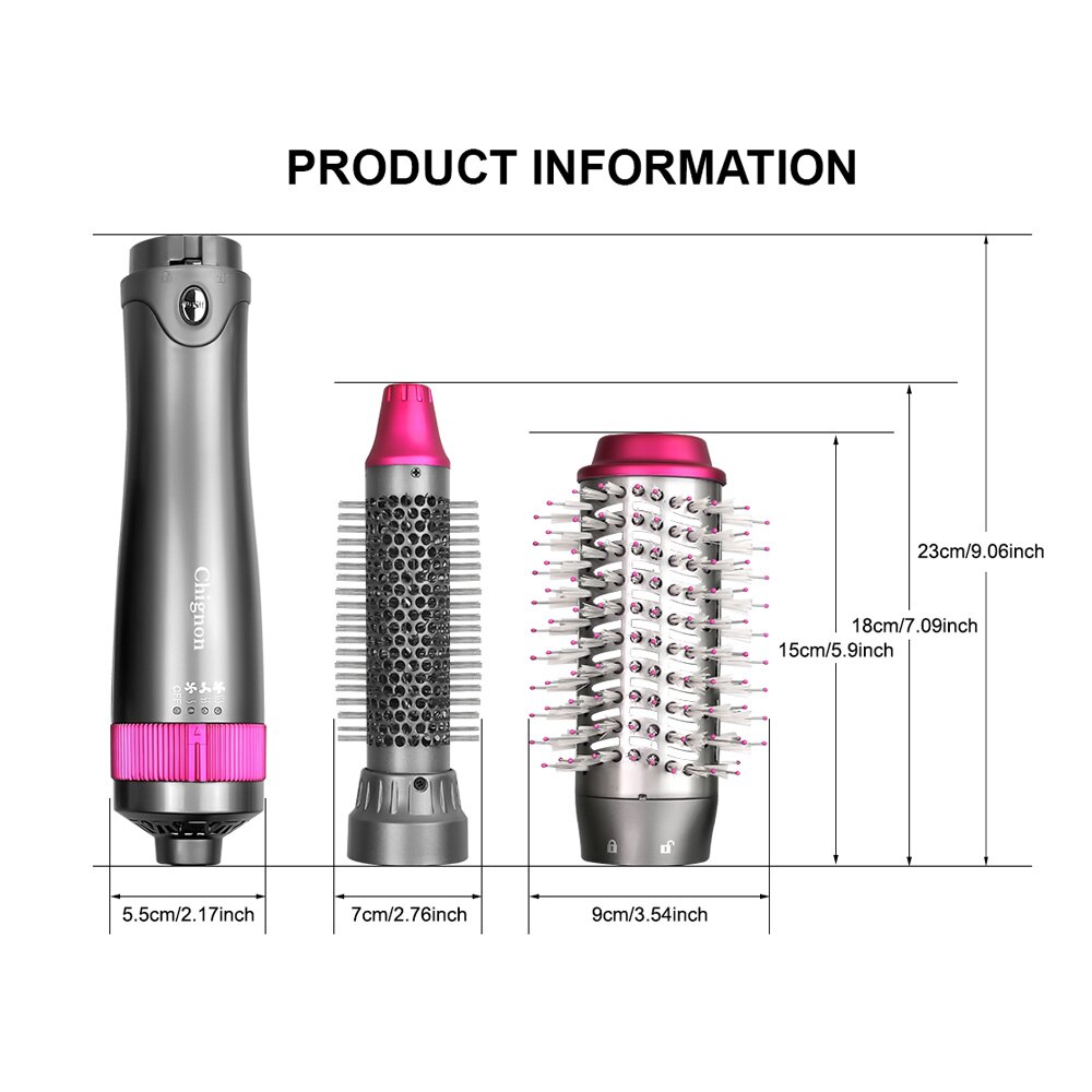 3th generationer hårfön styler och volumizer ettstegs air brush hår plattång curler styling verktyg elektrisk föning