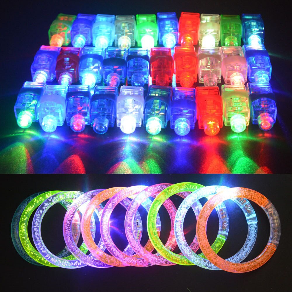 LED Glow in the Dark Party Supplies Glow Bracelet Finger Lights Fingers Torch Birthday Party Supplies