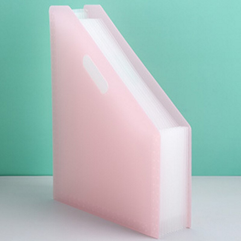 Bureau Bestand Map Document Papier Multilayer Uitbreiden Organizer Opslag Houder Document Case: Roze