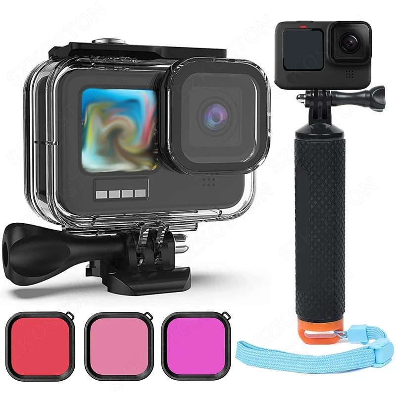 60M Waterproof Case For GoPro Hero 13 12 11 10 9 Underwater Diving Housing Cover for Go Pro Hero 9 10 11 12 13 Accessories