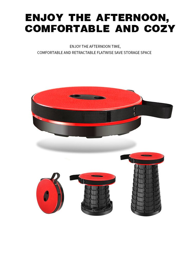 Outdoor Camping Stretchable Kruk Rekbaar Draagbare Plastic Kruk Rekbaar Stoel Vissen Opvouwbare Kruk