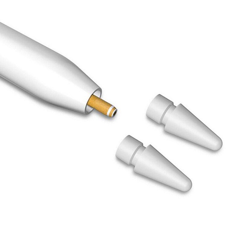 2Pcs Stylus Pencil Tips Replacement Compatible For Apple Pencil 1st & 2nd Generation For Apple Pencil Tip Nib Spare Replace: Default Title