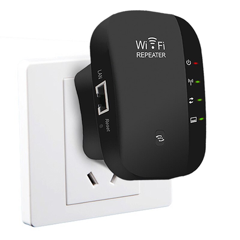 Draadloze repeater wifi-bereikvergroter router wifi-signaalversterker 300 mbps ,2.4g wifi ultraboost toegangspunt, us-stekker: Default Title