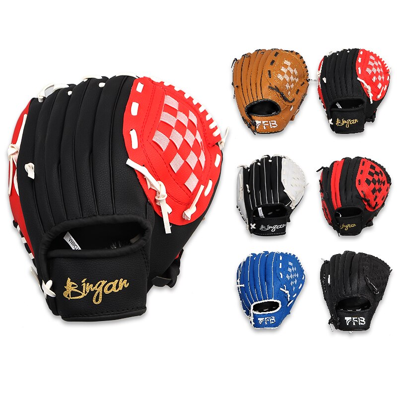 Guanto da Baseball in PVC di alta qualità per bambini/adulti attrezzatura per pratica Softball fatta a mano dimensioni 9.5/10.5/11.5/12.5 pollici mano sinistra